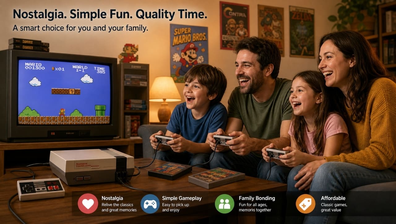 retro game console with classic games retro game console collection
