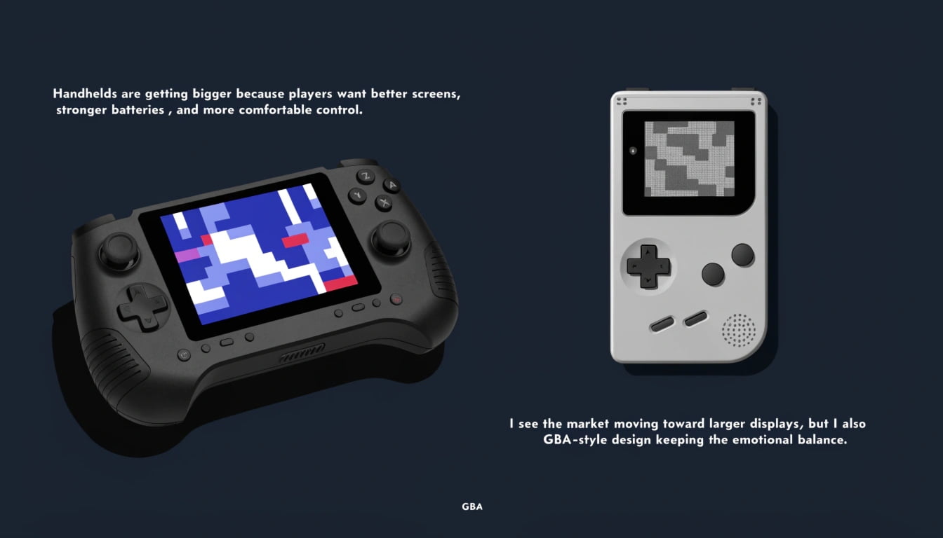 large screen retro handheld console