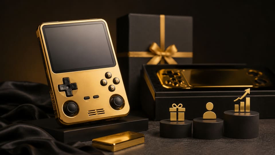 premium retro handheld market gold handheld console for B2B buyers
