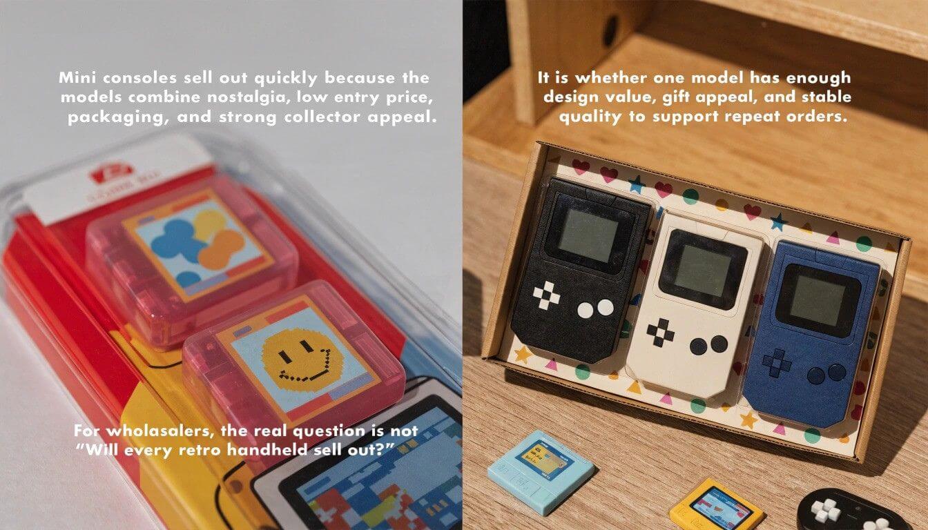 retro handheld collector craze mini console display packaging