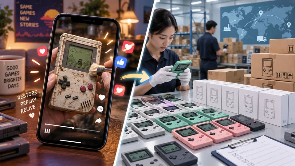 old handhelds viral trend versus newly produced retro handheld consoles