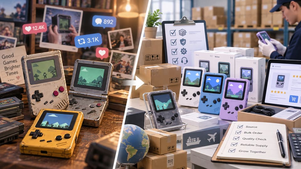 old handhelds restoration trend for retro gaming product line