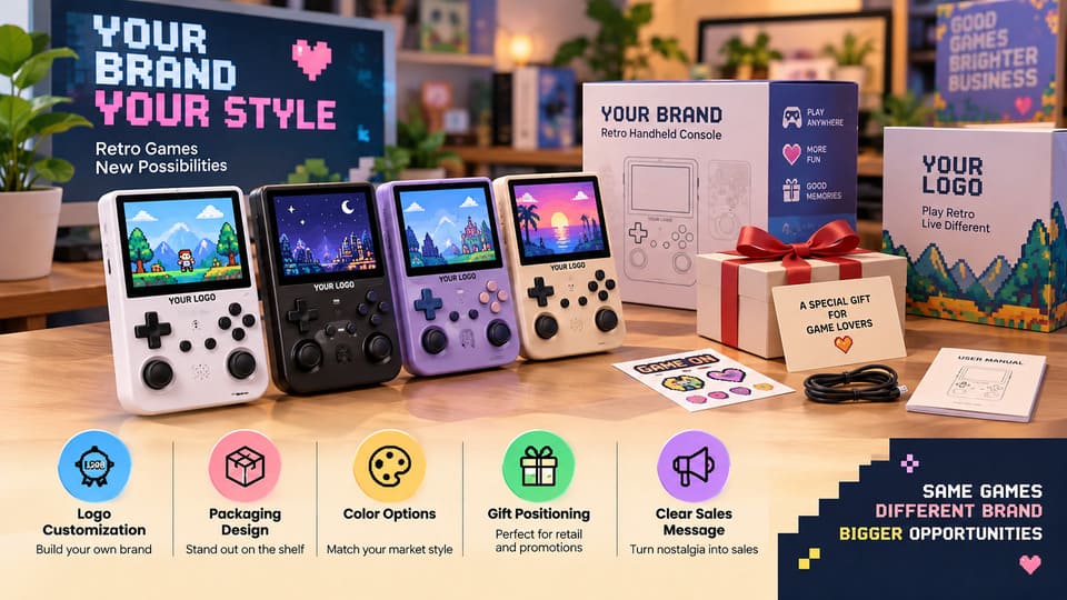 retro gaming private label packaging with pixel art