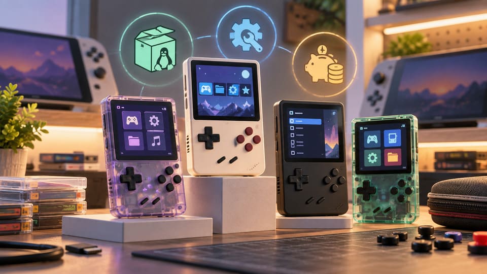 top-selling retro handhelds vertical open-source console sourcing
