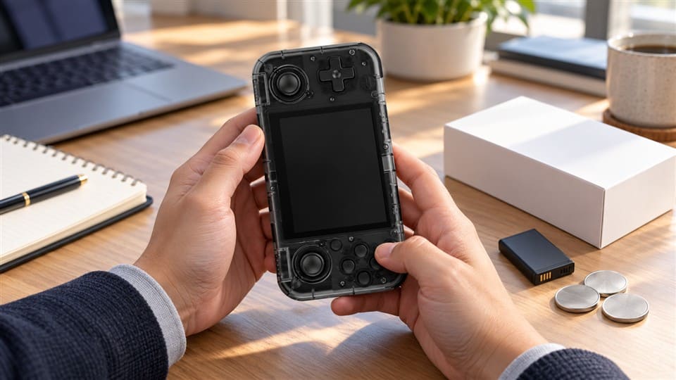 handheld game console screen size and display fit