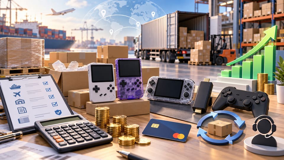 retro game console wholesale pricing landed cost and profit margin calculation