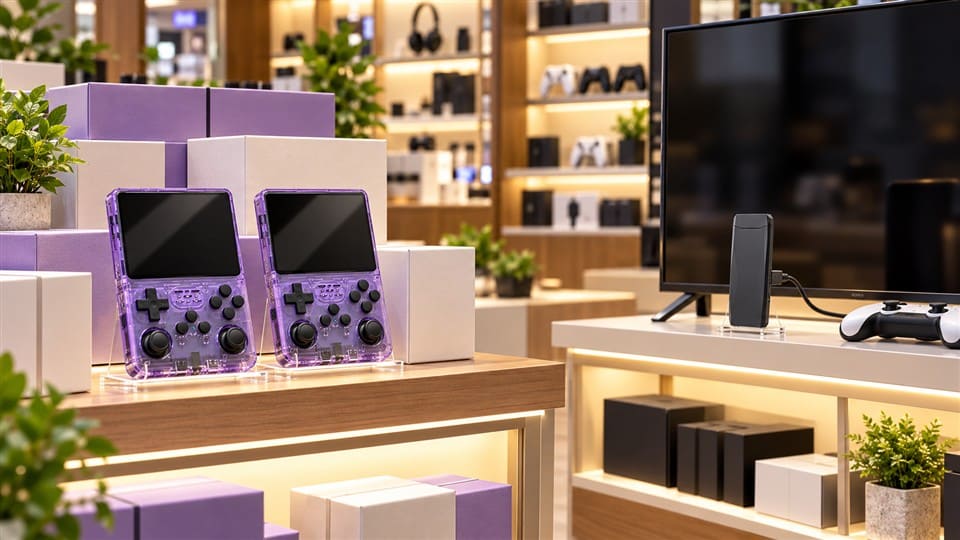 best place to sell game consoles in a retail store display